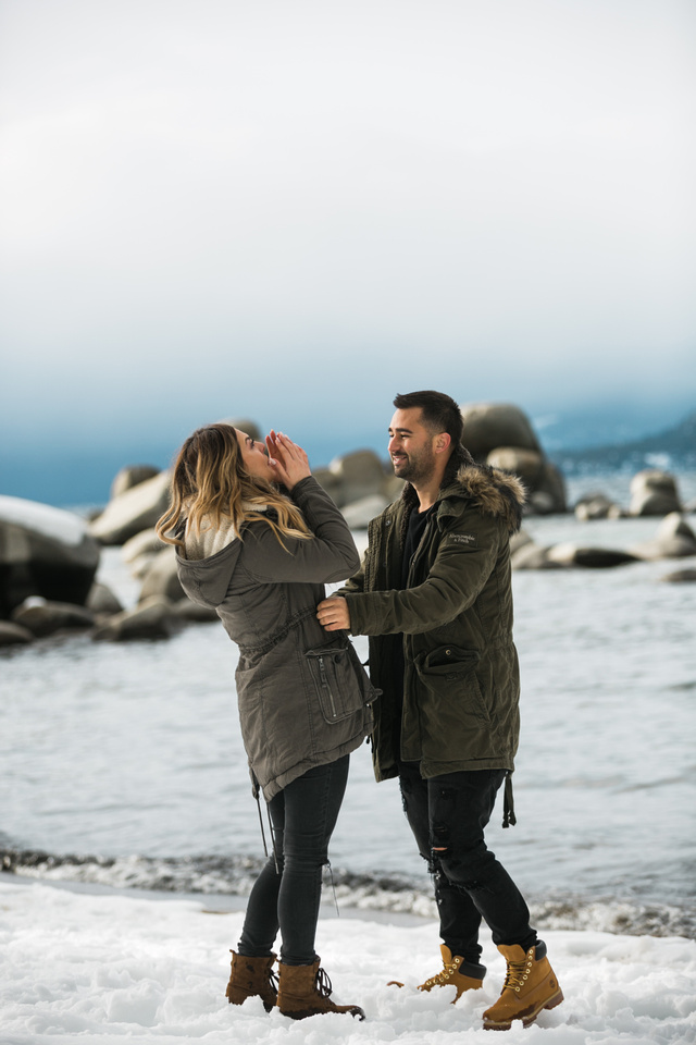 Lake Tahoe Surprise Engagement 