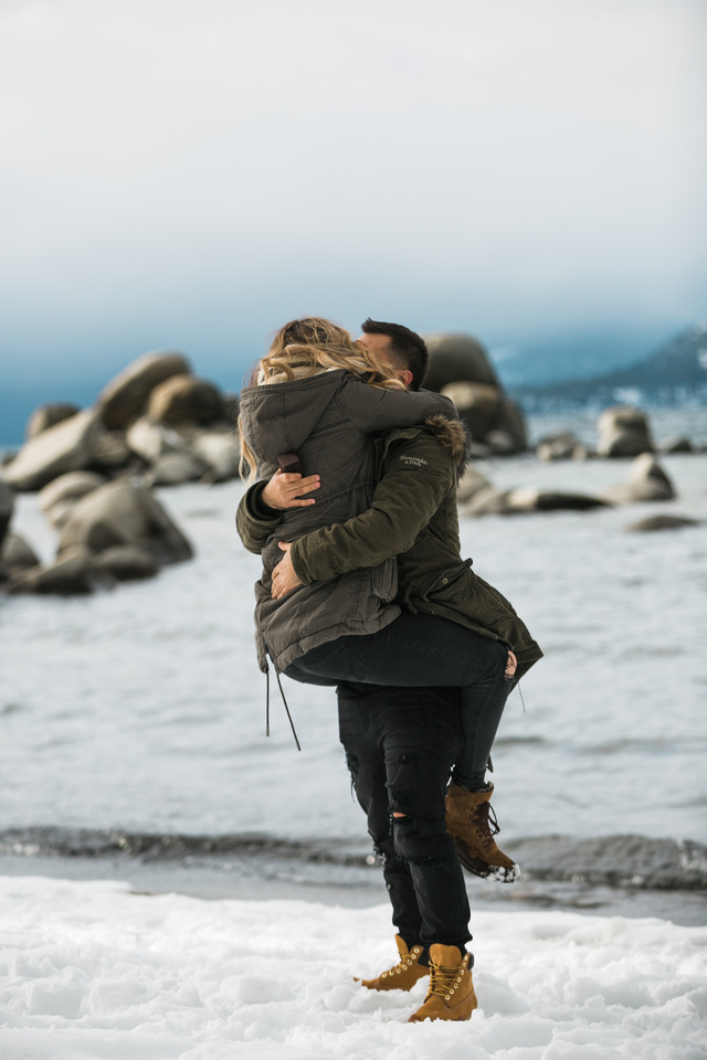 Lake Tahoe Surprise Engagement 