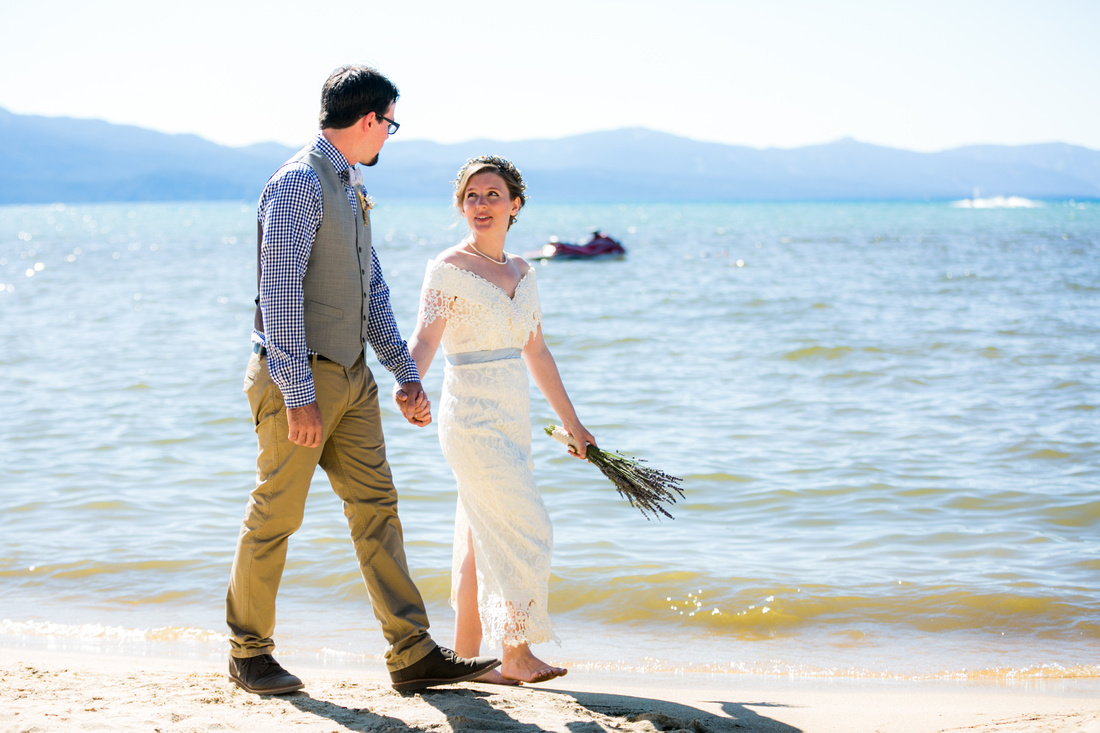 Lake Tahoe Beach Wedding